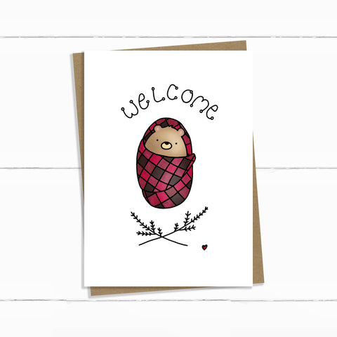 welcome plaid bundled baby