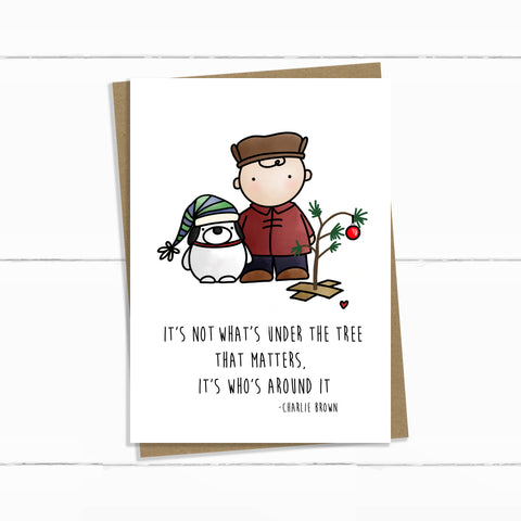 CHARLIE BROWN CHRISTMAS TREE CARD