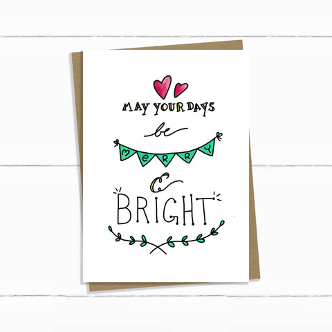 MERRY AND BRIGHT HAND LETTERING